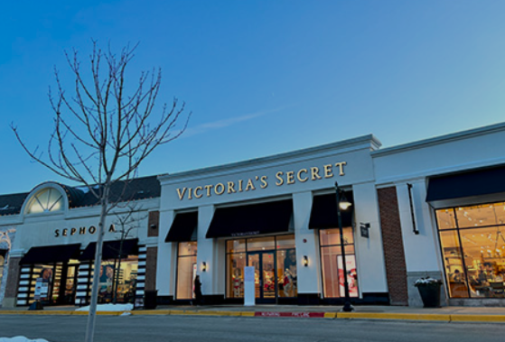 Victoria's Secret pink illuminated channel letters retail sign